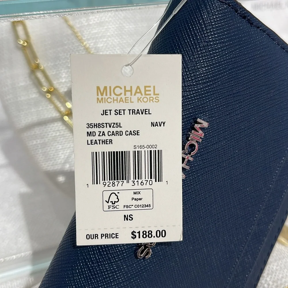 Michael Kors Navy Card Holder
